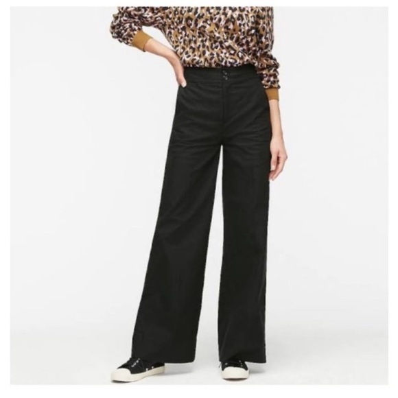 J. Crew Frankie Pant in Stretch Twill BLACK Size 6 NWT - Picture 1 of 5